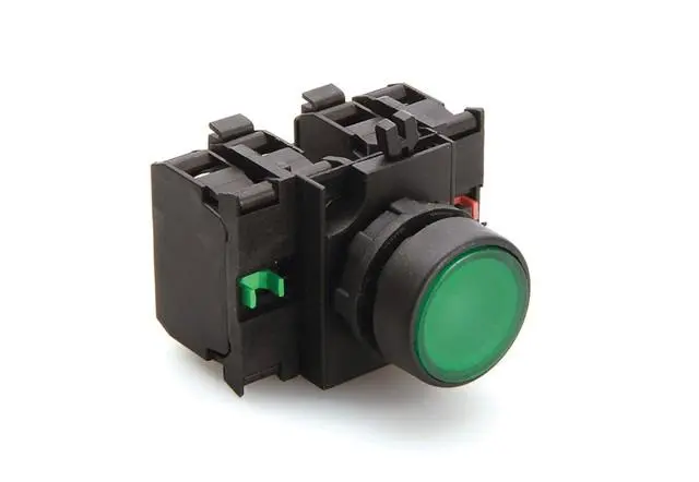 Кнопка нажимная круглая CP305DY (2НО+2НЗ) желт. EMAS CP305DY