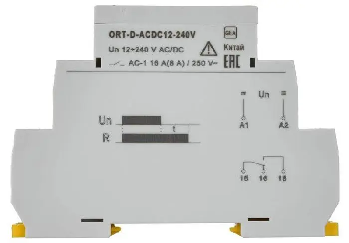 Реле задержки выключения при снятии питания ORT 12-240В AC/DC IEK ORT-D-ACDC12-240V
