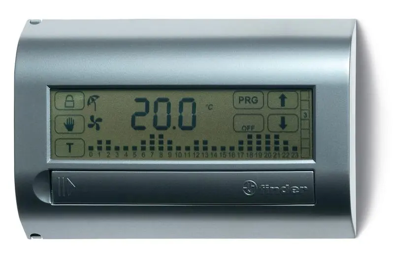 Термостат комнатный цифровой с недельным таймером Touch Basic сенсорный экран 3В DC 1СО 5А монтаж на стену бел. FINDER 1C7190030007
