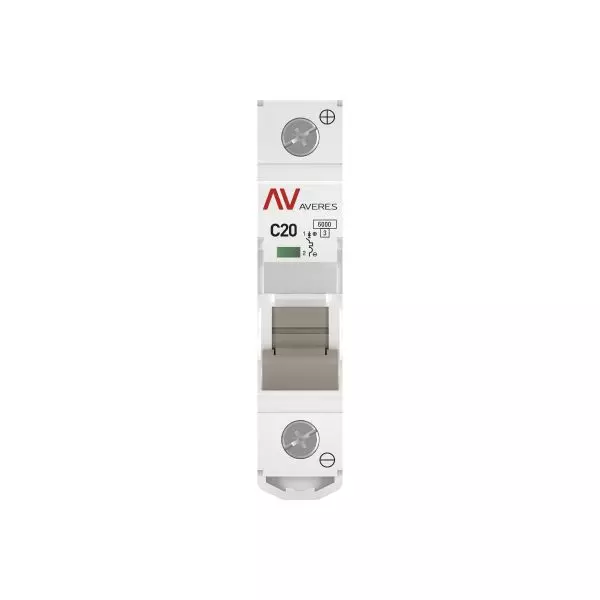 Выключатель автоматический модульный 1п C 20А 6кА AV-6 AVERES EKF mcb6-DC-1-20C-av