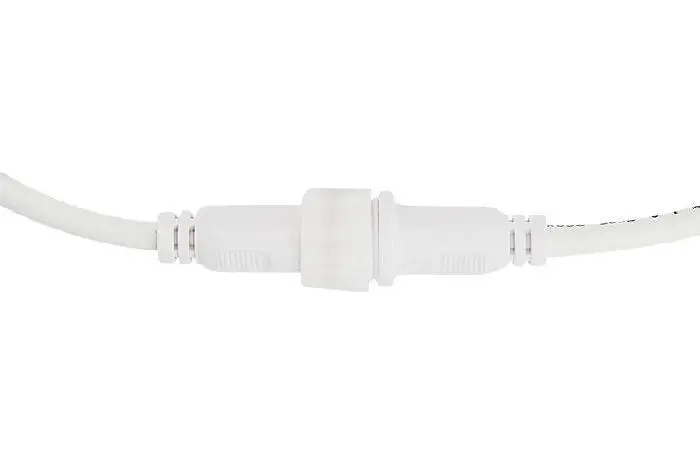 Кабель соединительный (2pin) герметичный (IP67) 2х1.0кв.мм 300В бел. Rexant 11-9820