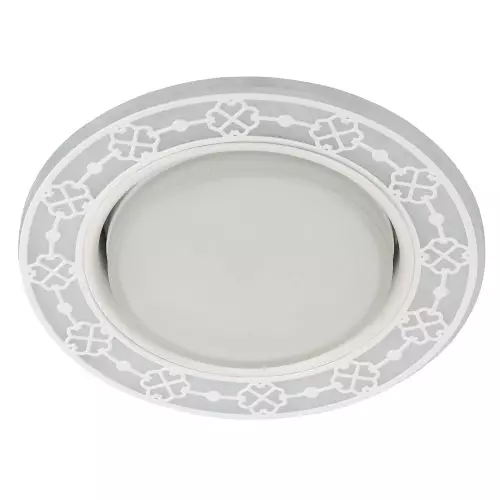 Светильник светодиодный точечный DK LD28 WH/WH GX53 декор со светодиод. подсветкой бел./бел. ЭРА Б0037391