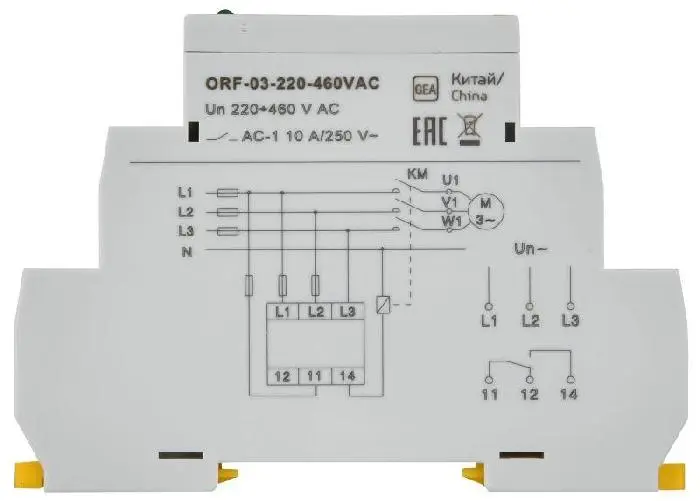 Реле фаз ORF 03 3ф 220-460В AC IEK ORF-03-220-460VAC