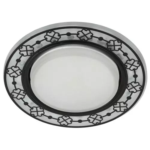Светильник светодиодный точечный DK LD28 WH/BK GX53 декор со светодиод. подсветкой бел./черн. ЭРА Б0037390