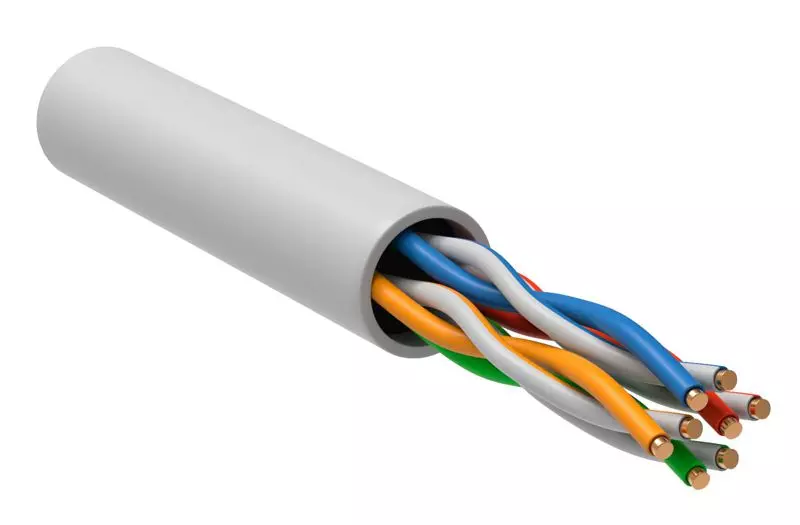 Кабель витая пара U/UTP 5Е 4х2х24AWG LSLTx бел. (м) РФ/Т ITK LC1-C5E04-128-T-R