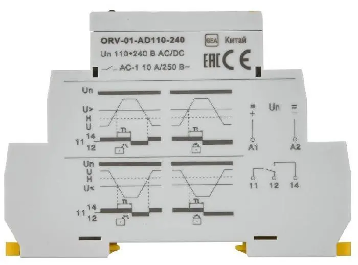 Реле напряжения ORV 1ф 110-240В AC/DC IEK ORV-01-AD110-240