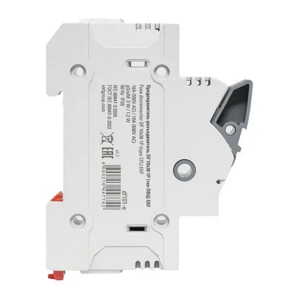 Предохранитель-разъединитель DF 10х38 1п (тип ПВЦ) EKF df101-e