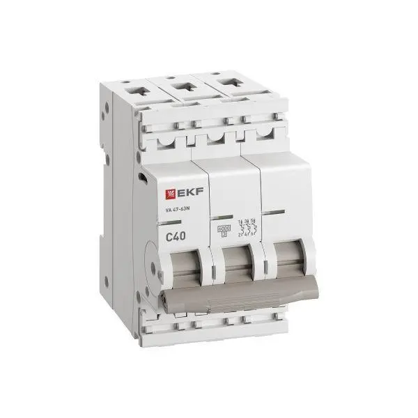 Выключатель автоматический 3п C 40А 6кА ВА 47-63N PROxima EKF M636340C