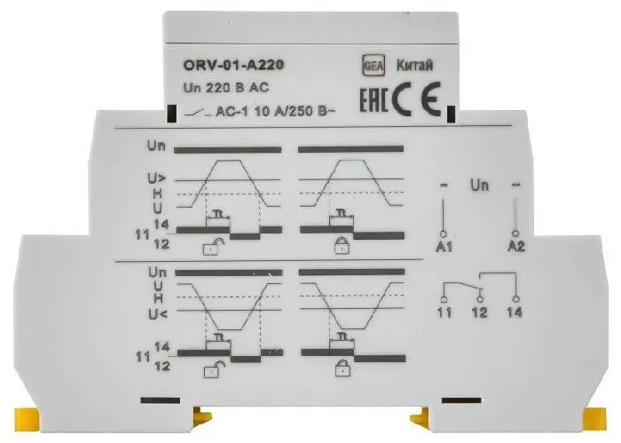 Реле напряжения ORV 1ф 220В AC IEK ORV-01-A220