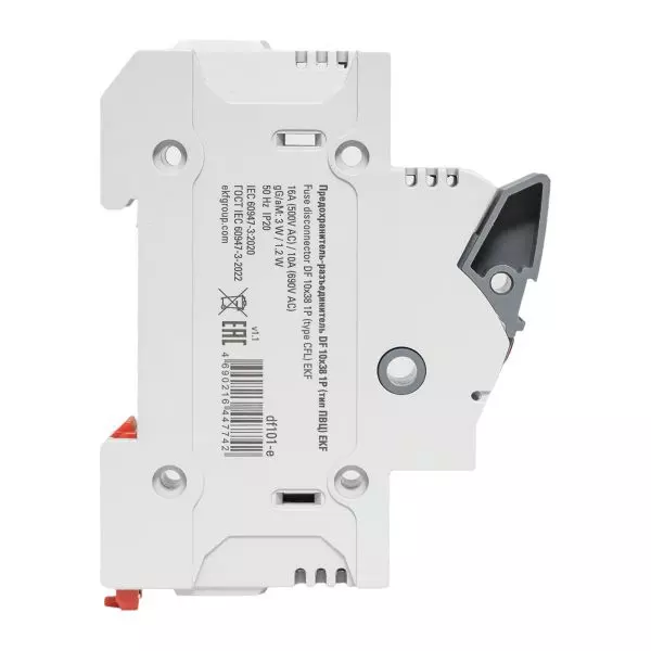 Предохранитель-разъединитель DF 10х38 1п (тип ПВЦ) EKF df101-e
