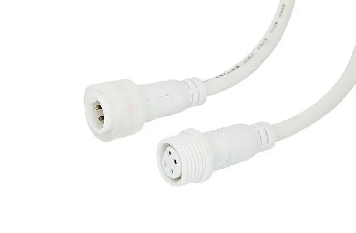 Кабель соединительный (4pin) герметичный (IP67) 4х0.75кв.мм 300В бел. Rexant 11-9440
