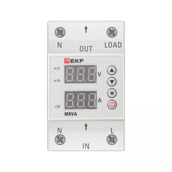 Реле напряжения и тока с дисплеем MRVA 50А PROxima EKF MRVA-50A