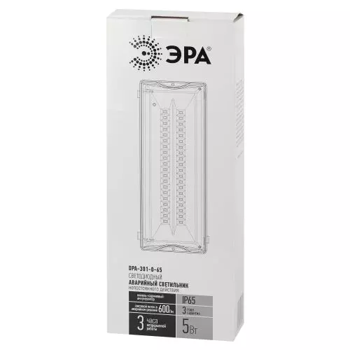 Светильник светодиодный DPA-301-0-65 IP65 40LED 3ч аварийный непостоянный Проектный Эра Б0044405