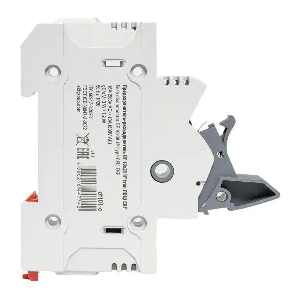 Предохранитель-разъединитель DF 10х38 1п (тип ПВЦ) EKF df101-e