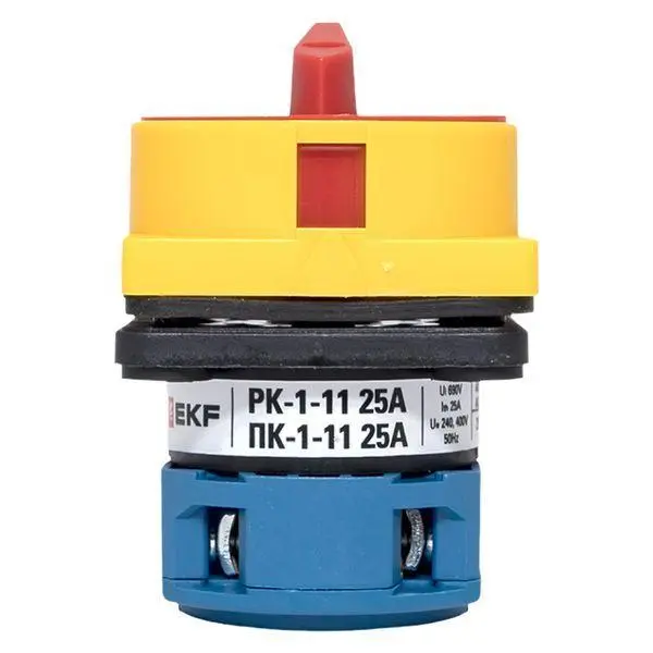 Переключатель кулачковый ПК-1-11 25А 1п "0-1" с блокировкой IP65 PROxima EKF pk-1-11-25-a65
