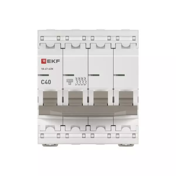 Выключатель автоматический 4п C 40А 4.5кА ВА 47-63N PROxima EKF M634440C