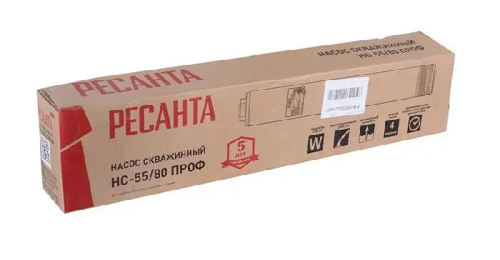Насос скважинный НС-55/80 ПРОФ Ресанта 77/3/2