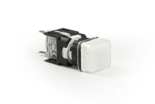 Арматура сигнальная 16мм квадратная 12-24 AC/DC бел. EMAS D050KXB
