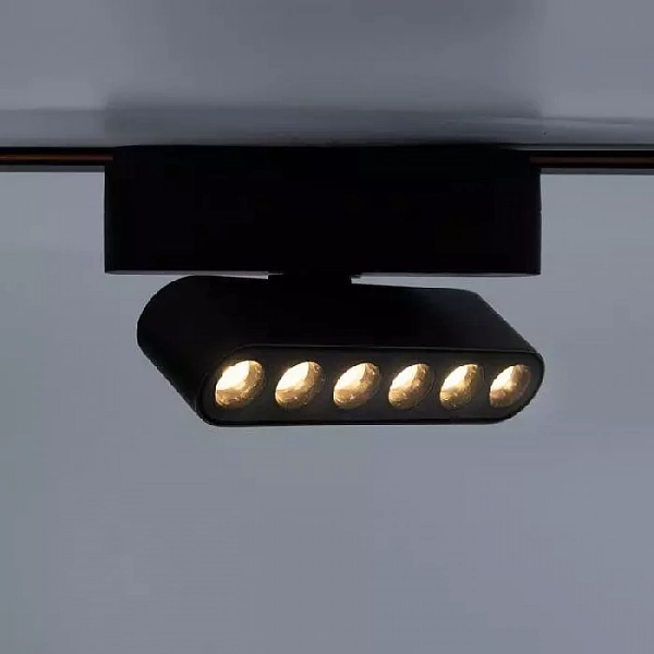 Светильник светодиодный трековый MTR16 1306R 6Вт 4000К IP20 spot 36град. BL низковольтный черн. JazzWay 5056978