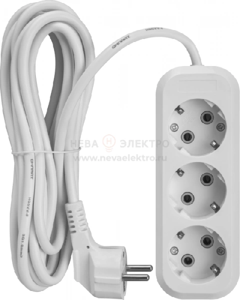 Удлинитель 3х5м с заземл. 16А IP20 90518 OPE-S-03-500-Е-3х1 ОНЛАЙТ 90518