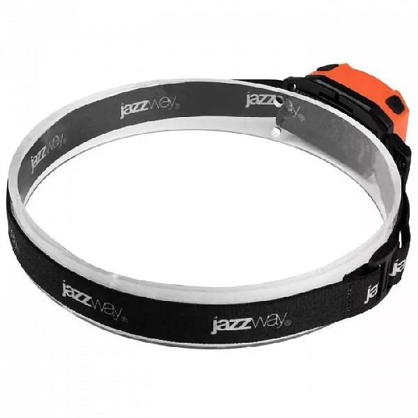 Фонарь аккумуляторный налобный AccuH3-L5W-og zoom LED 5Вт + 2хRED SMD IP54 5 режимов: 100проц. 180лм 3.5ч/50проц. 110лм 5.5ч/30проц. 65лм 15ч/красн. 28ч/мигающ. красн. 12ч аккум. 1.2А.ч управл. жестами оранж. JazzWay 5036673