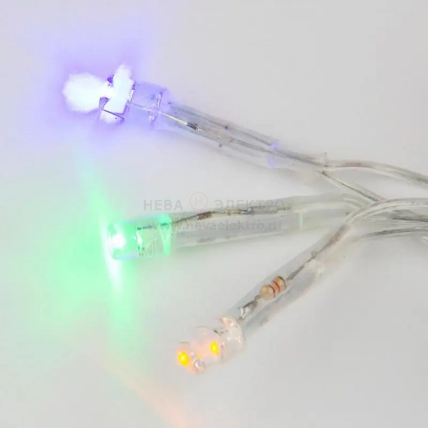 Гирлянда LED ULD-S1000-090/STA MULTI IP20 10м 90 диодов разноцвет. свет провод прозр. Uniel UL-00007179