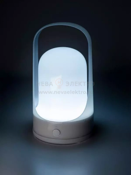 Фонарь светодиодный аккумуляторный кемпинговый Accu5-L60-gy 60SMDх0.5Вт 220/350/650лм 8000-9000К IP20 (Li-ion аккумулятор 3.7В 18650 3600мА.ч) диммер сер. JazzWay 5058323