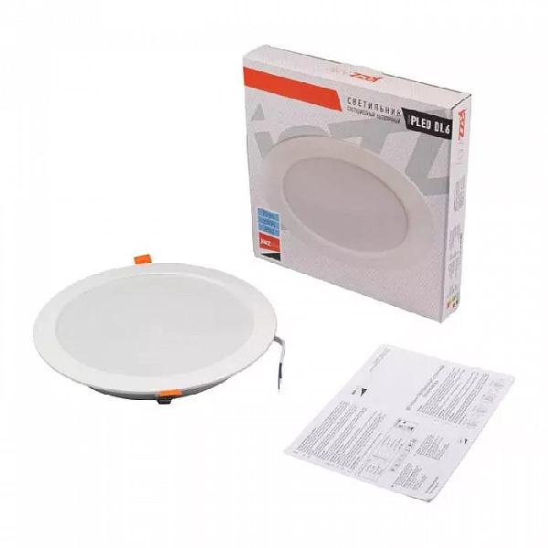 Светильник светодиодный PLED DL6 WH Downlight 20Вт 6500К IP40 ДВО встраив. Pro JazzWay 5036376