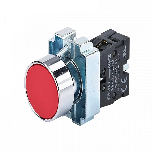 Кнопка управления NP2-BA41 без подсветки 1НО IP40 (R) красн. CHINT 573958