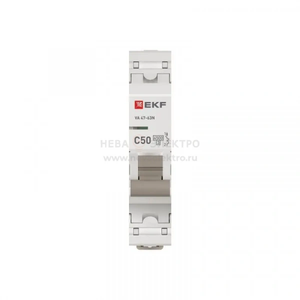 Выключатель автоматический модульный 1п C 50А 4.5кА ВА 47-63N PROxima EKF M634150C