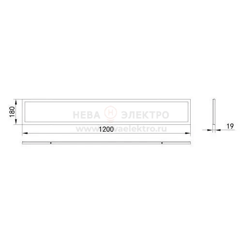 Светильник светодиодный SPO-7-40-4K-P (4) 40Вт 4000К IP40 1200х180х19 призма Эра Б0026974