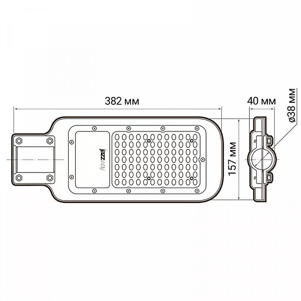 Светильник светодиодный PSL 07 50Вт 5000К IP65 180-260В AC ДКУ уличный JazzWay 5041059