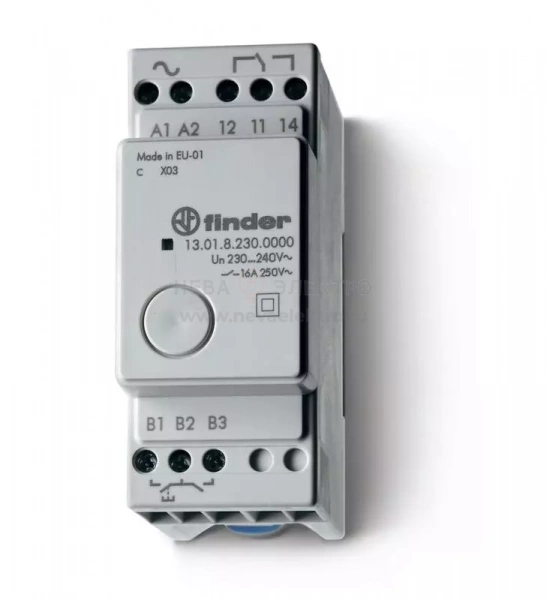 Реле модульное электронное шаговое/моностабильное 1НО 16А 24В AC/DC Ш=35мм IP20 FINDER 130100240000