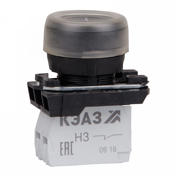 Кнопка КМЕ4620м черн. 2но+0нз цилиндр IP65 КЭАЗ 332058