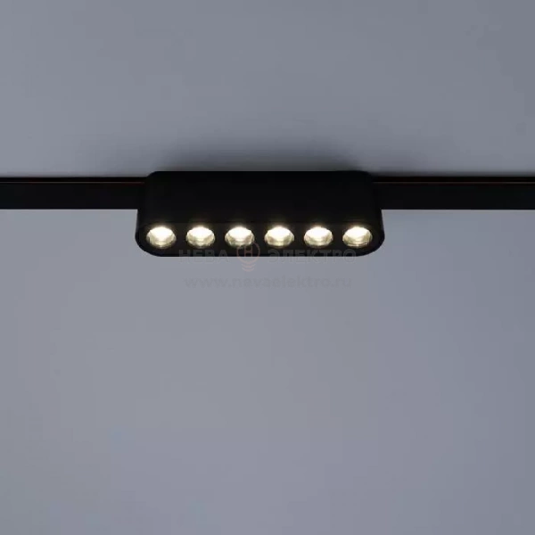 Светильник светодиодный трековый MTR16 1206 6Вт 4000К spot 36град. BL IP20 низковольтный Pro черн. JazzWay 5056275