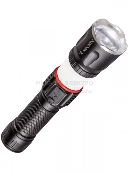 Фонарь ручной аккум. 4Вт T6LED/Li-ion18650 1200мА.ч алюм. КОСМОС (KOC811Lit)