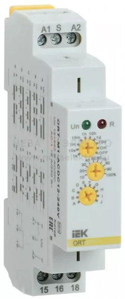 Реле времени ORT 12-240В AC/DC 1 контакт многофункц. IEK ORT-M1-ACDC12-240V