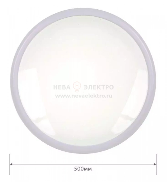 Светильник светодиодный LBS-7737 80Вт 3000-6000К 7800лм настенно-потолочный управляем. пульт бел. Camelion 14531