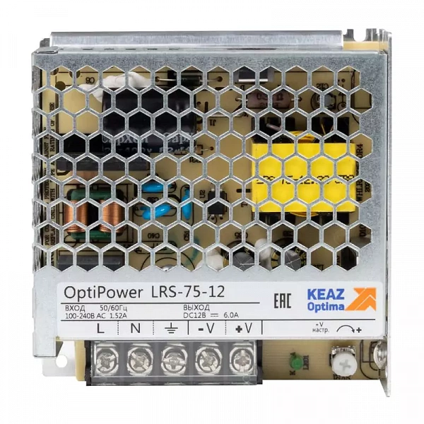 Блок питания панельный OptiPower LRS 75-12 6A КЭАЗ 328876