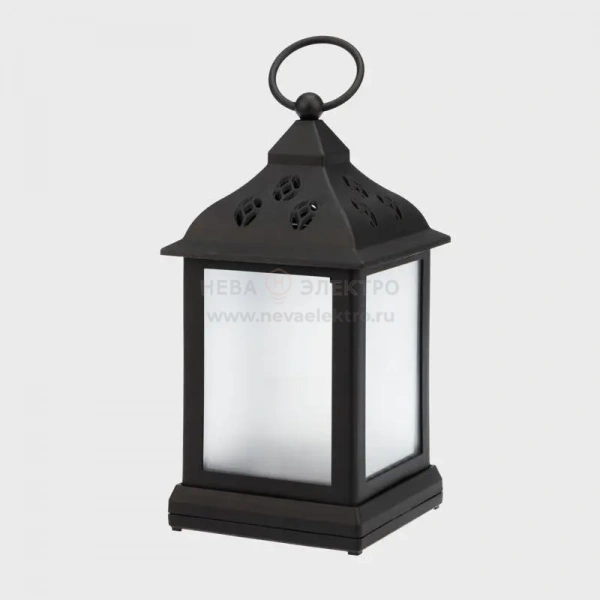 Фонарь декоративный 11х11х22.5см RGB эффект мерцания корпус черн. Neon-Night 513-064