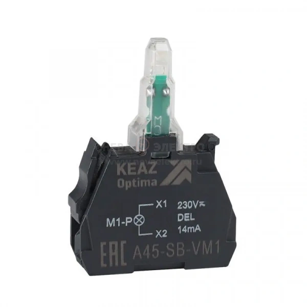 Блок световой OptiSignal D22 A45-SB-VM3 зел. 110-230 В AC/DC с защитой от наводок ZBVM3 КЭАЗ 362250