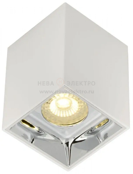 Светильник 4112 накладной поворотный GU10 бел./хром пласт. IEK LT-UPB0-4112-GU10-1-K23