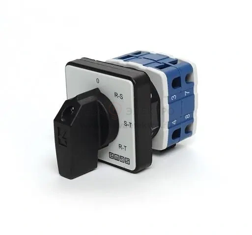 Переключатель предела для вольтметра (фаза-фаза) 10А EMAS PSA010OK422S
