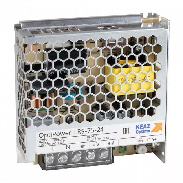 Блок питания панельный OptiPower LRS 75-24 3.5A КЭАЗ 328877