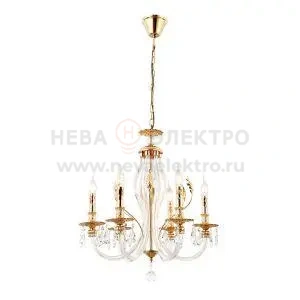 Люстра Melanie 1020-206 6хЕ14 40Вт хрусталь классика Rivoli Б0047907