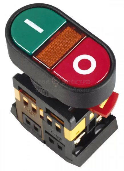 Кнопка APВВ-22N "I-O" d22мм 1НО+1НЗ 240В неон GENERICA BBD10-APBB-K51