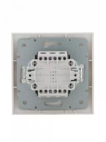 Переключатель проходной 2-кл. СП Deriy 10А бел. LEZARD 702-0202-106