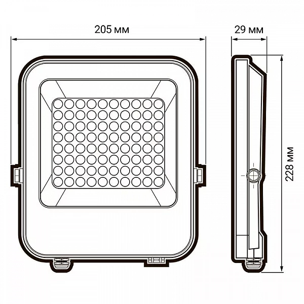 Прожектор светодиодный PFL-S4 100Вт 6500К IP65 80град. ДО с линзовым модулем JazzWay 5036437