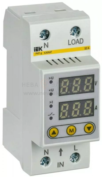 Реле напряжения и тока РНТ-д 1ф 36мм 32А KARAT IEK IVC21-1-32