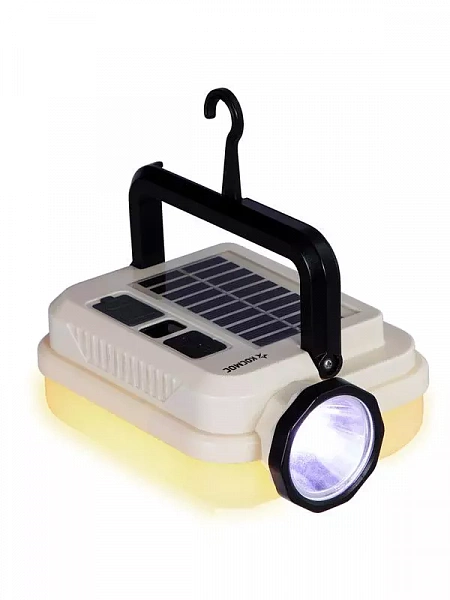 Фонарь кемпинговый аккум. 5Вт Laser Led/59 SMDLed/Li-ion2х18650/2400мА.ч солн.пан КОСМОСKOC620Lit